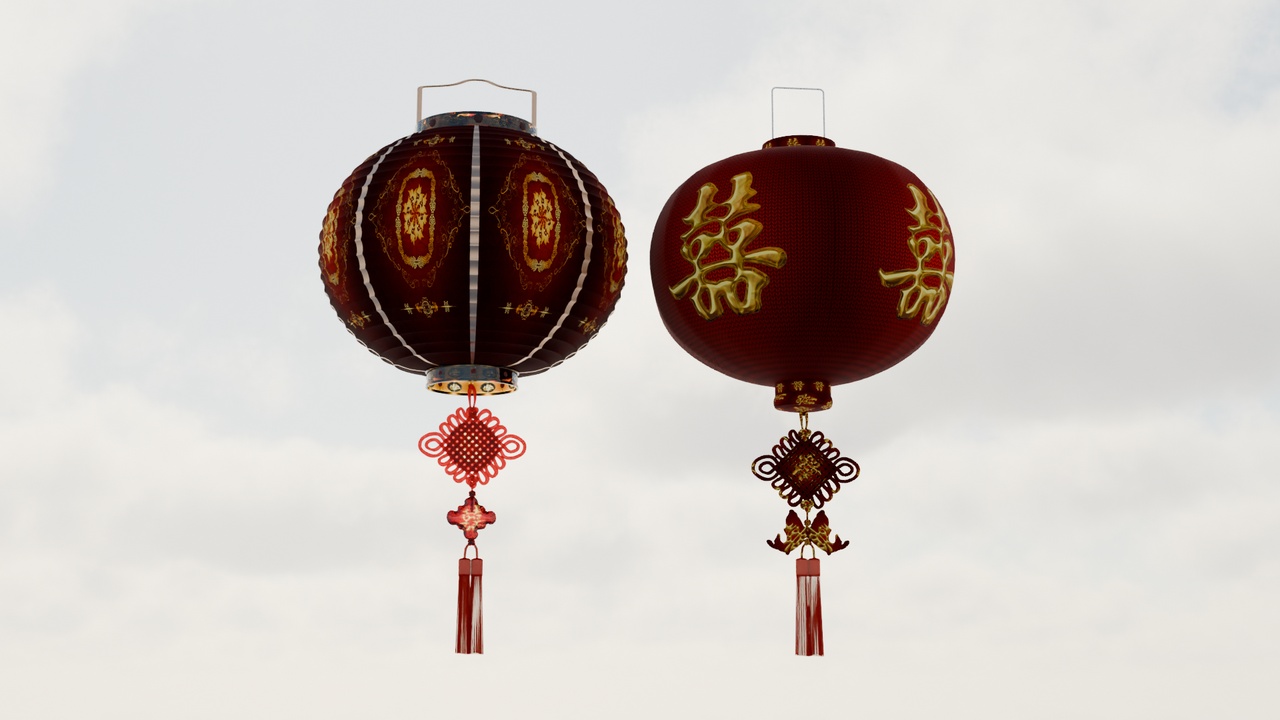 Media 1 for listing Chinese Red Lantern 3D Model