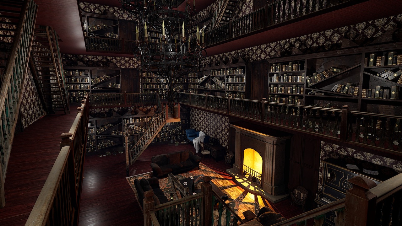 Media 1 for listing Whispering Shadows A Victorian Gothic Library