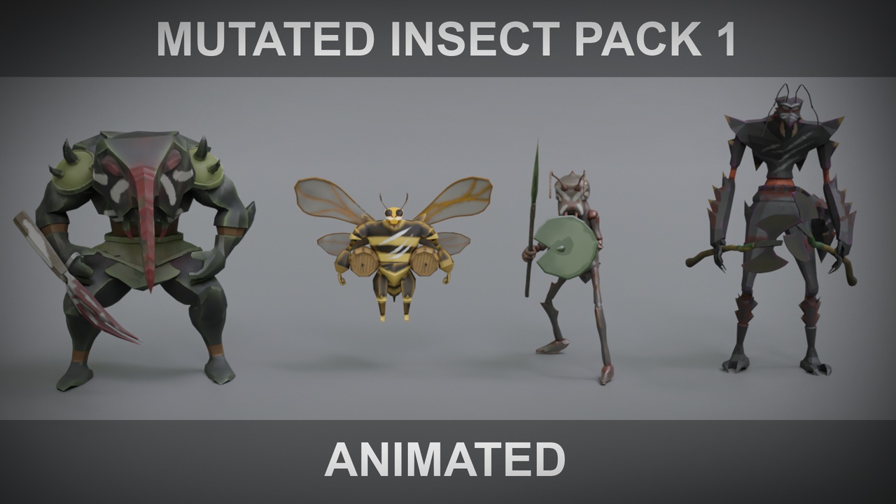Media 1 for listing Mutated Insect Character Pack 1