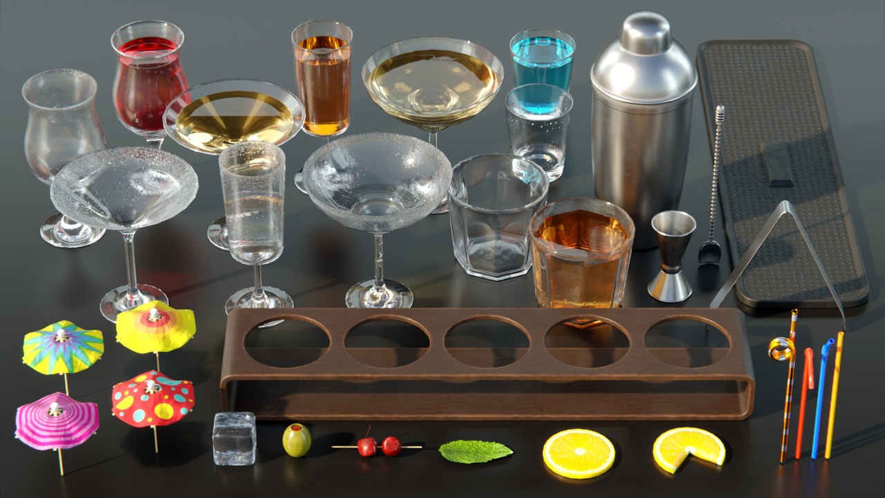 Media 1 for listing Asset Pack: Drink Bar Props