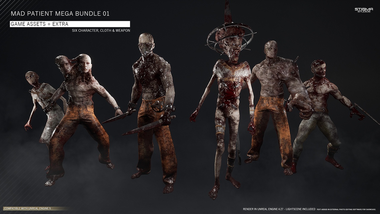 Media 1 for listing Mad Patient Mega Bundle 01 - Game Assets + Extra | STIGMA STUDIOS