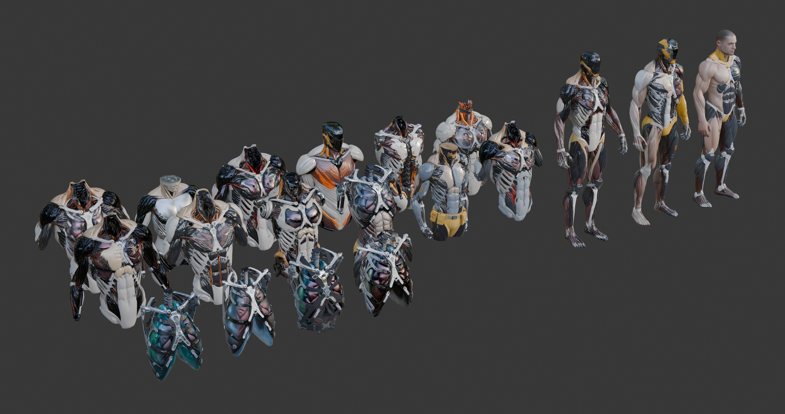 Media 1 for listing augmented cyberpunk bodyparts set 2