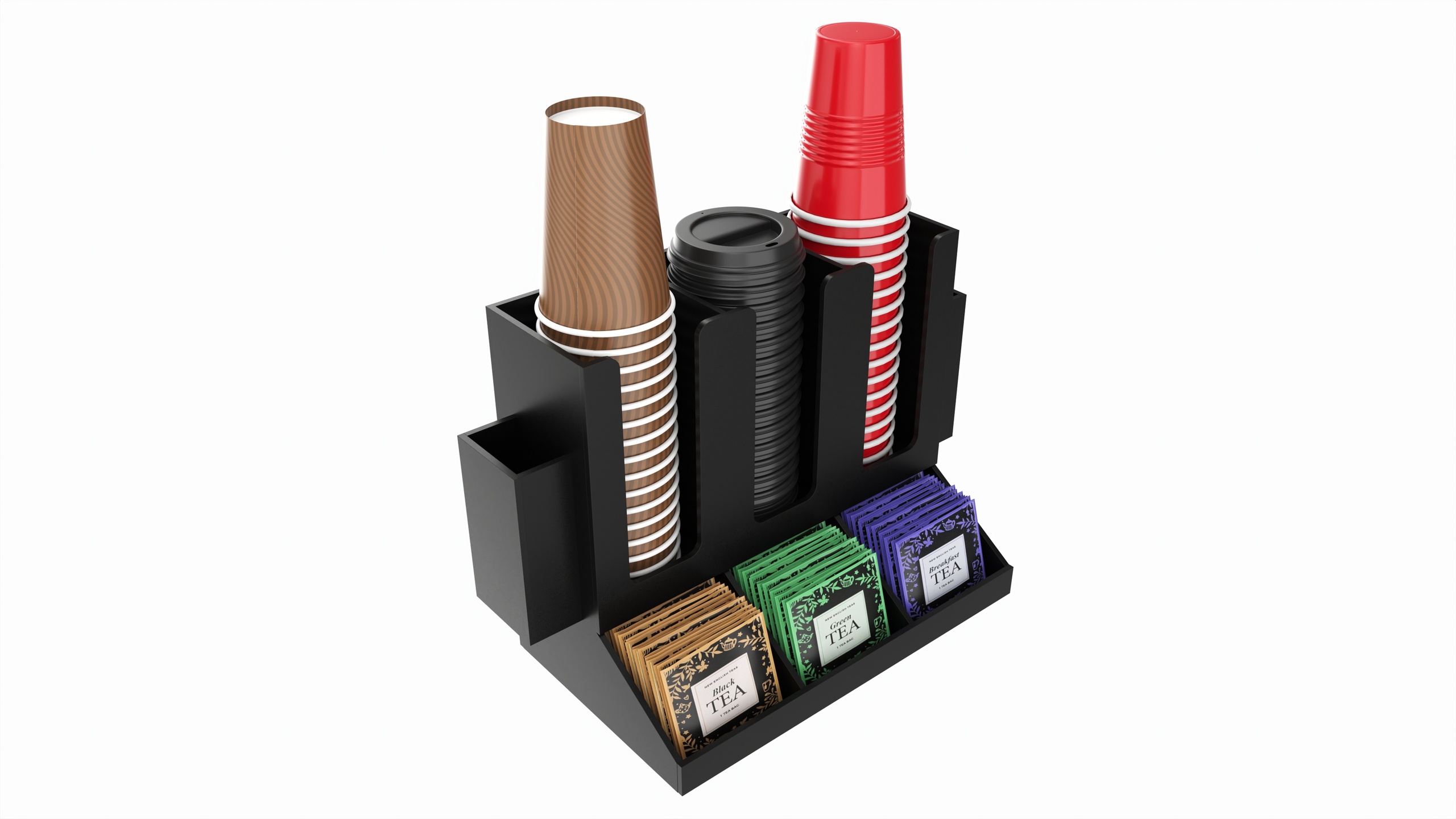 Media 1 for listing Coffee bar organizer cup sugar milk caddy