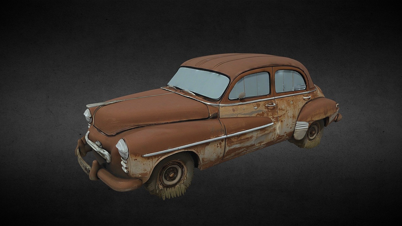 Media 1 for listing Rusted+vintage+car+3d+model