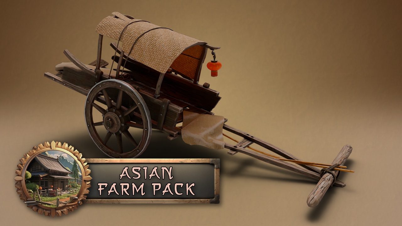 Media 1 for listing 3DT Asian Farm Tool Pack for Blender, Unreal Engine & Game Design