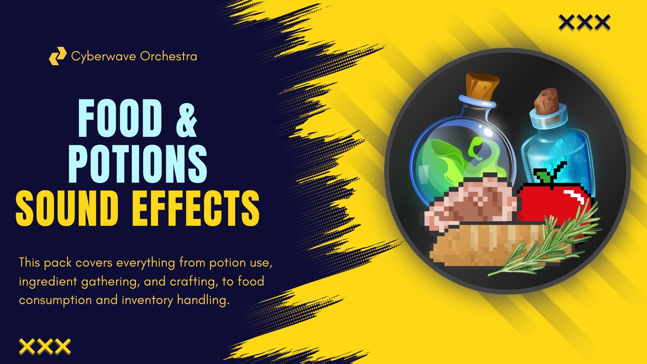 Media 1 for listing Food & Potion Sounds - Fantasy Consumables SFX Pack