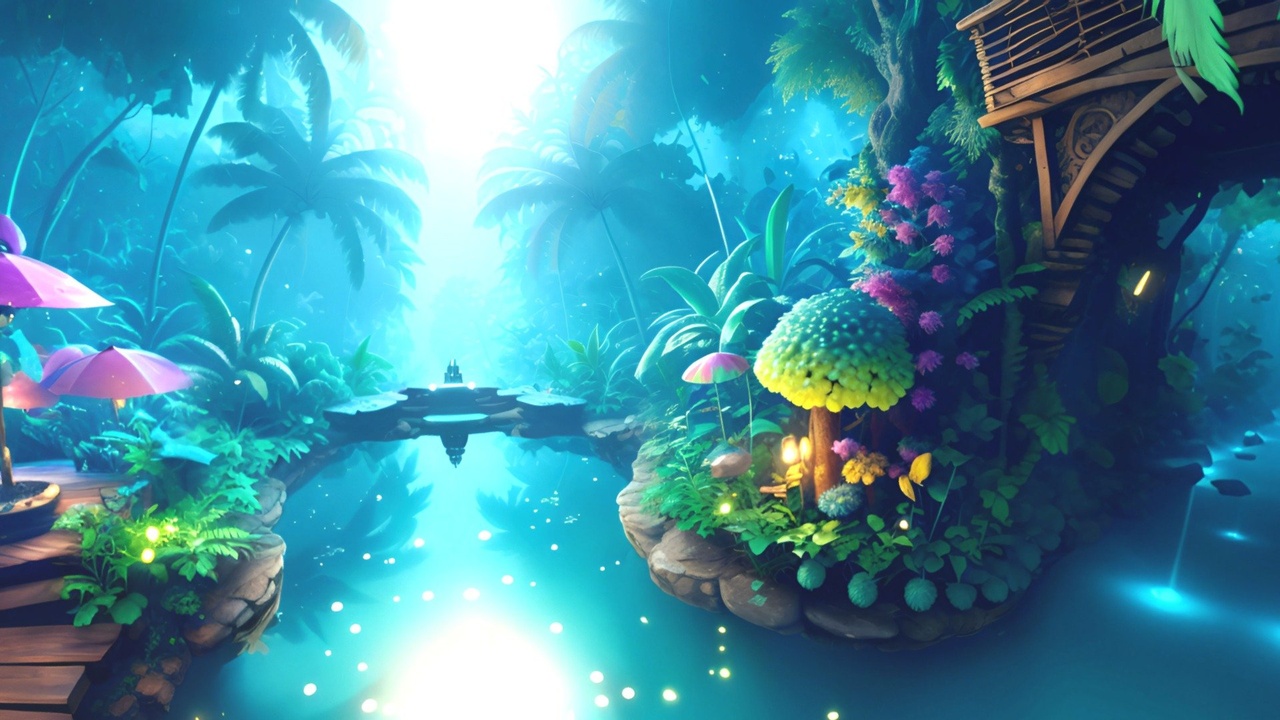 商品 HDRI Tropical Forest Stylized C 的媒体 1