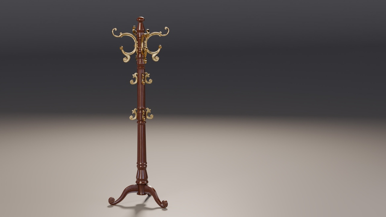 Media 1 for listing Victorian Coat Rack / Hall Tree / Hanger — Ornate Carved Hardwood Stand