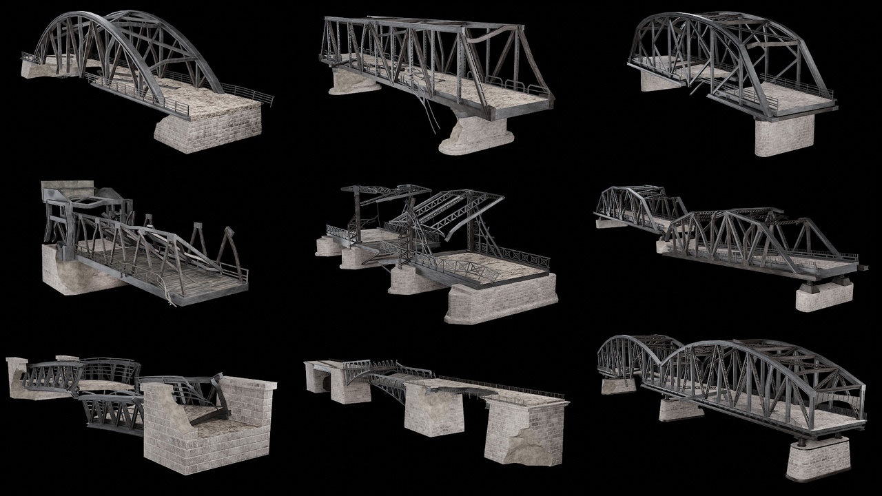 Media 1 for listing PostApo Ruined Steel Bridges