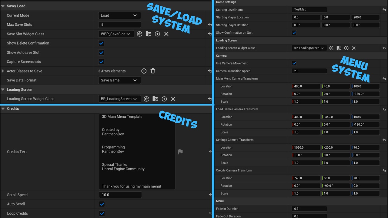 Media 1 for listing 3D Menu and Save System