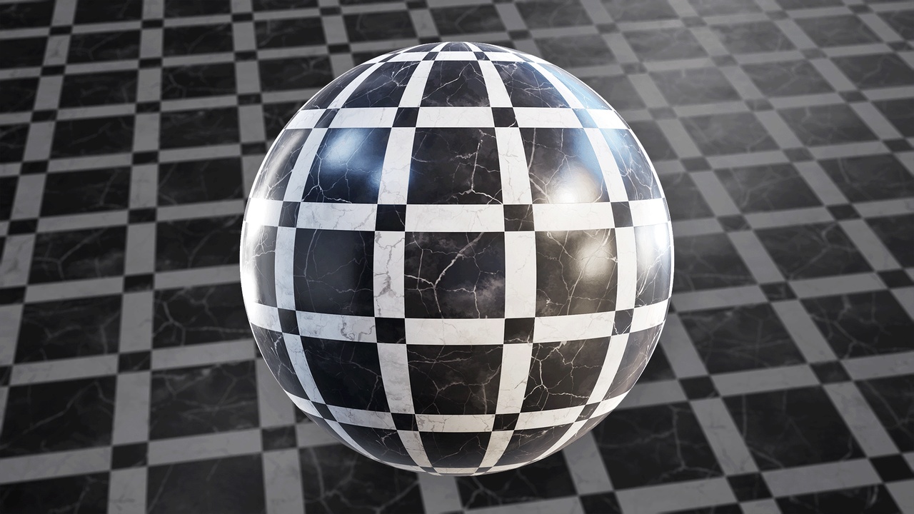 Stylized Marble Tiles 03A - Material | Fab