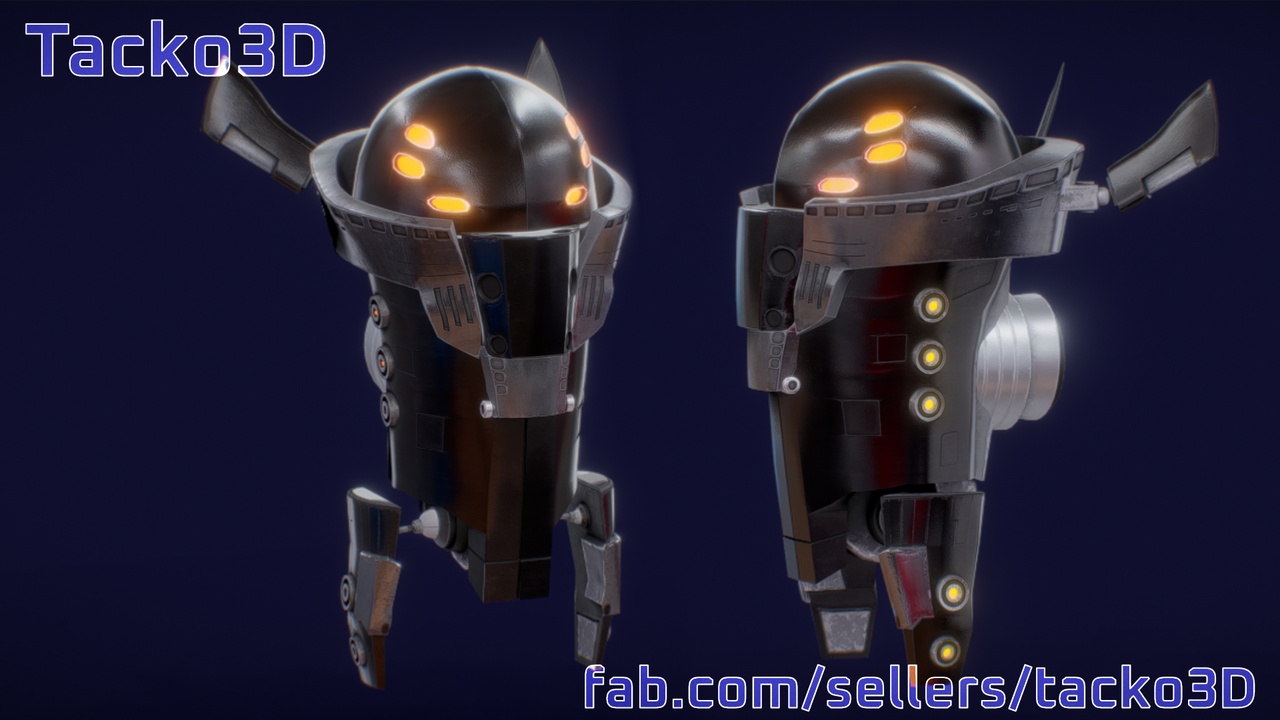 Media 1 for listing Patrolling Sentry Drone - Customizable Robot Character