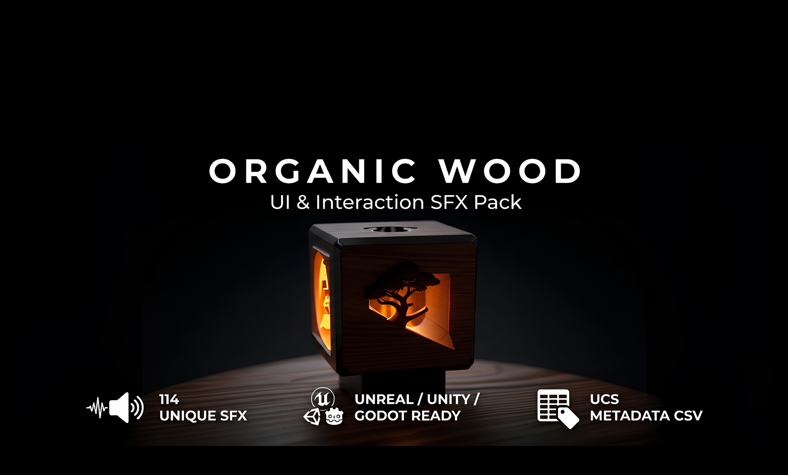 Organic Wood UI & Interaction SFX Pack | Fab