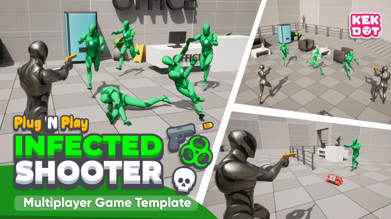 Media 1 for listing Infected - Multiplayer Zombie Survival Third Person Shooter Template - By Kekdot