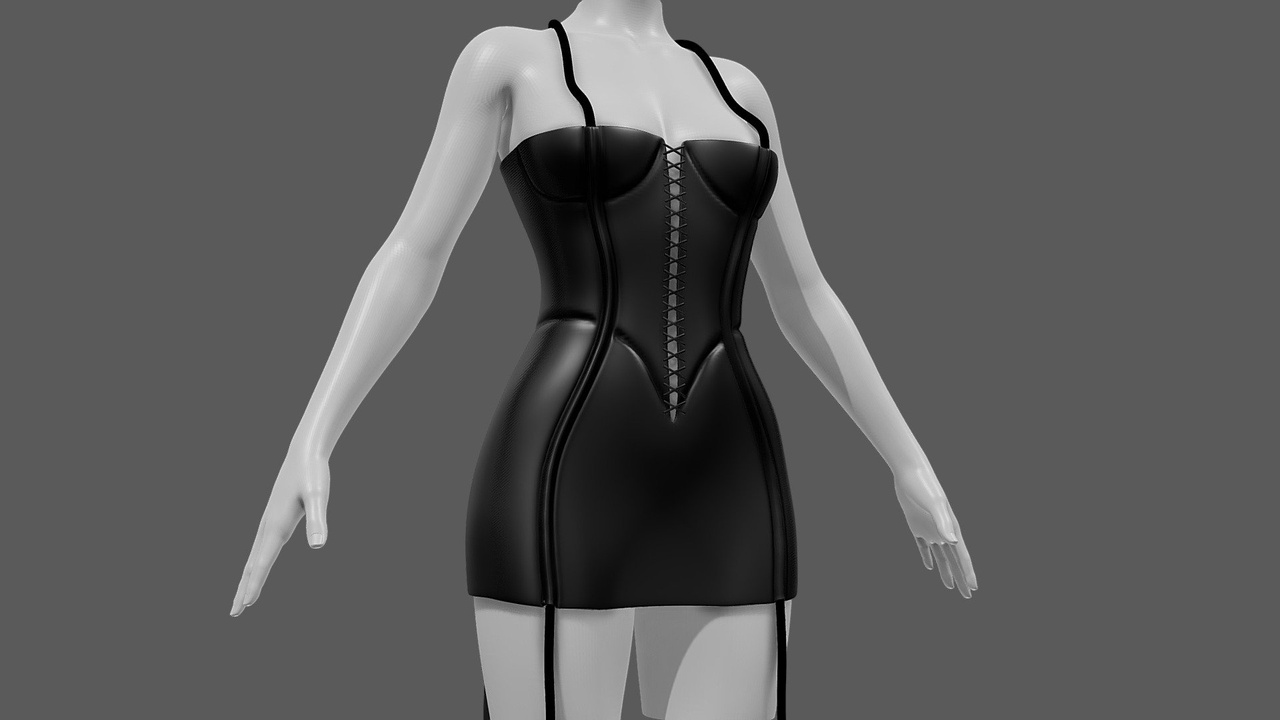 Média 1 pour l'article Short mini dress / corset