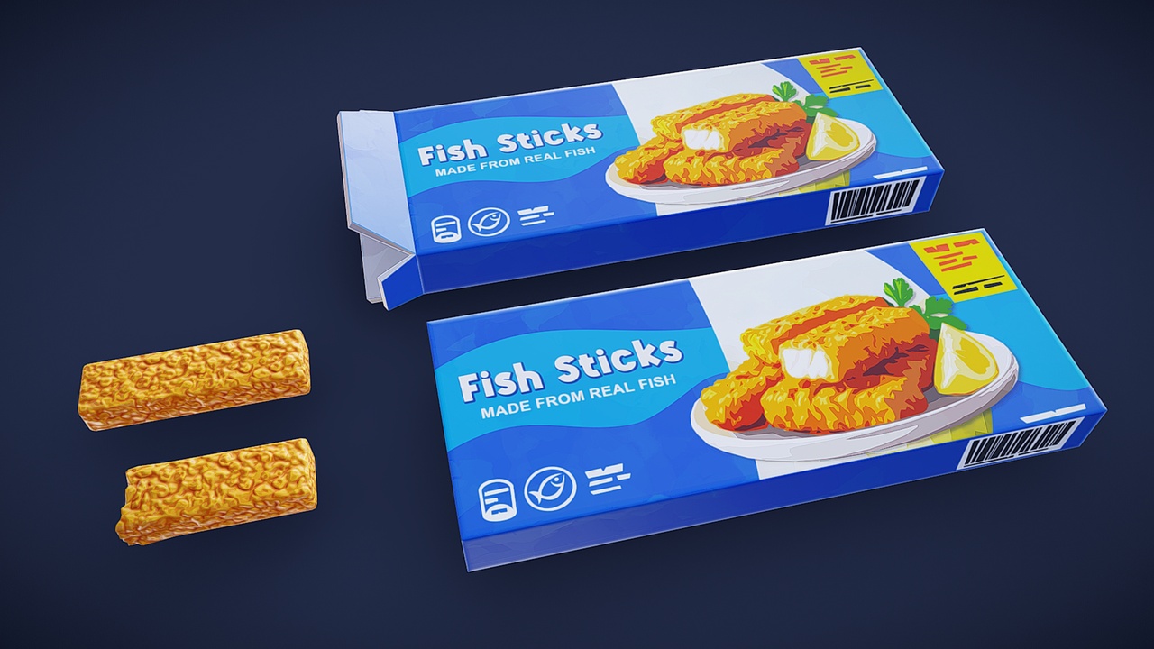 Media 1 for listing Stylized Fish Sticks - Game Ready