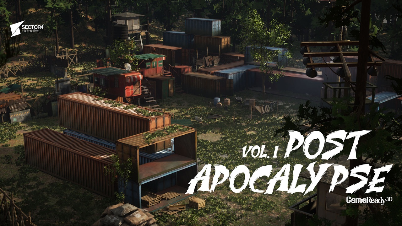 Media 1 for listing Post Apocalyptic Modular Environment Pack – Survival Buildings & Props