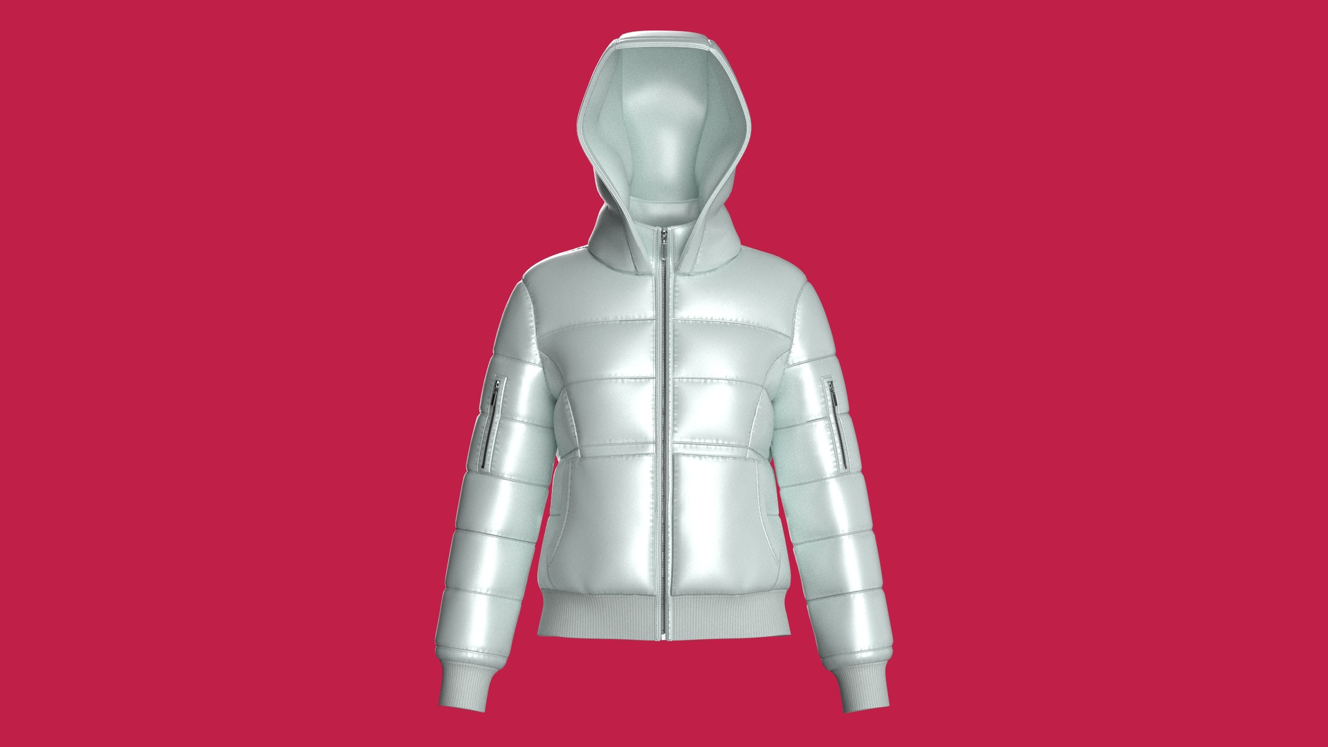 Media 1 for listing Girls Zip - Up Puffer Jacket | High Poly