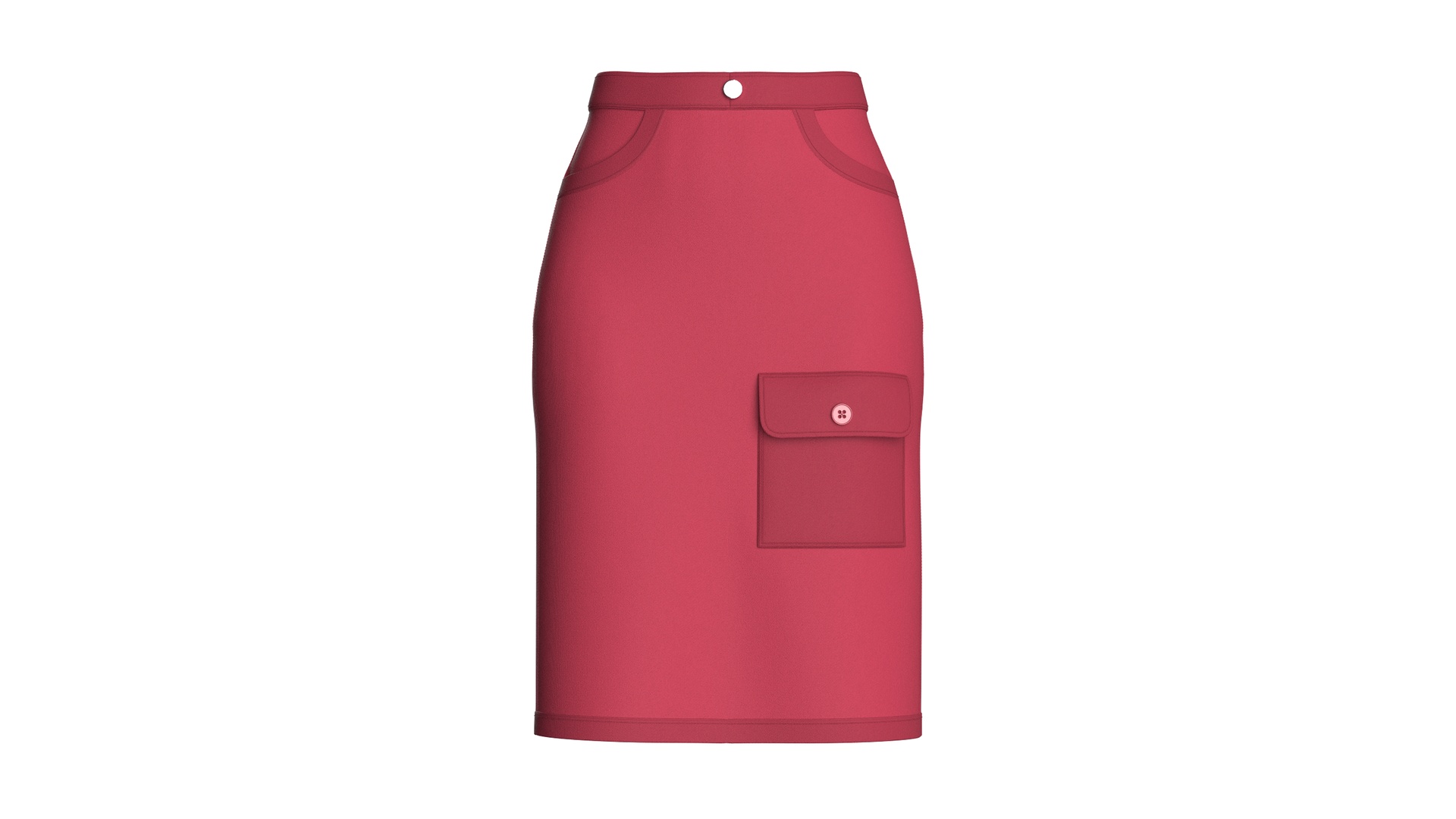 Media 1 for listing Girls Side Cargo Flap Pocket Skirt | High Poly