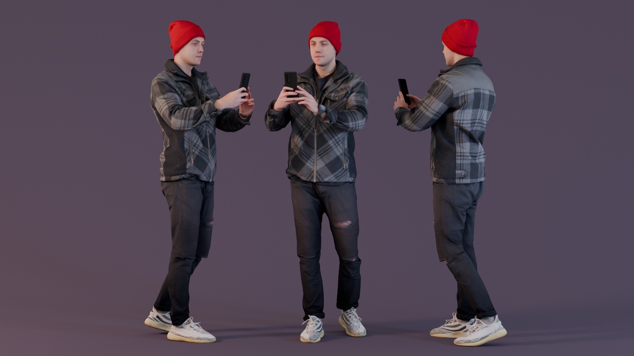 Media 1 for listing Let me take a photo - Man Taking a Photo in Casual Streetwear