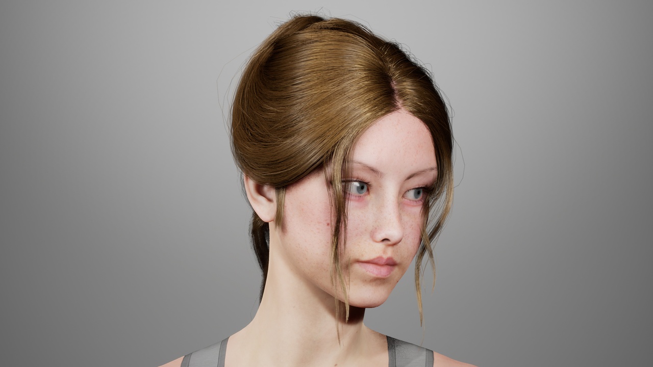 Media 1 for listing MetaHair 216- Groom hair for Metahumans - With lowpoly version in additional