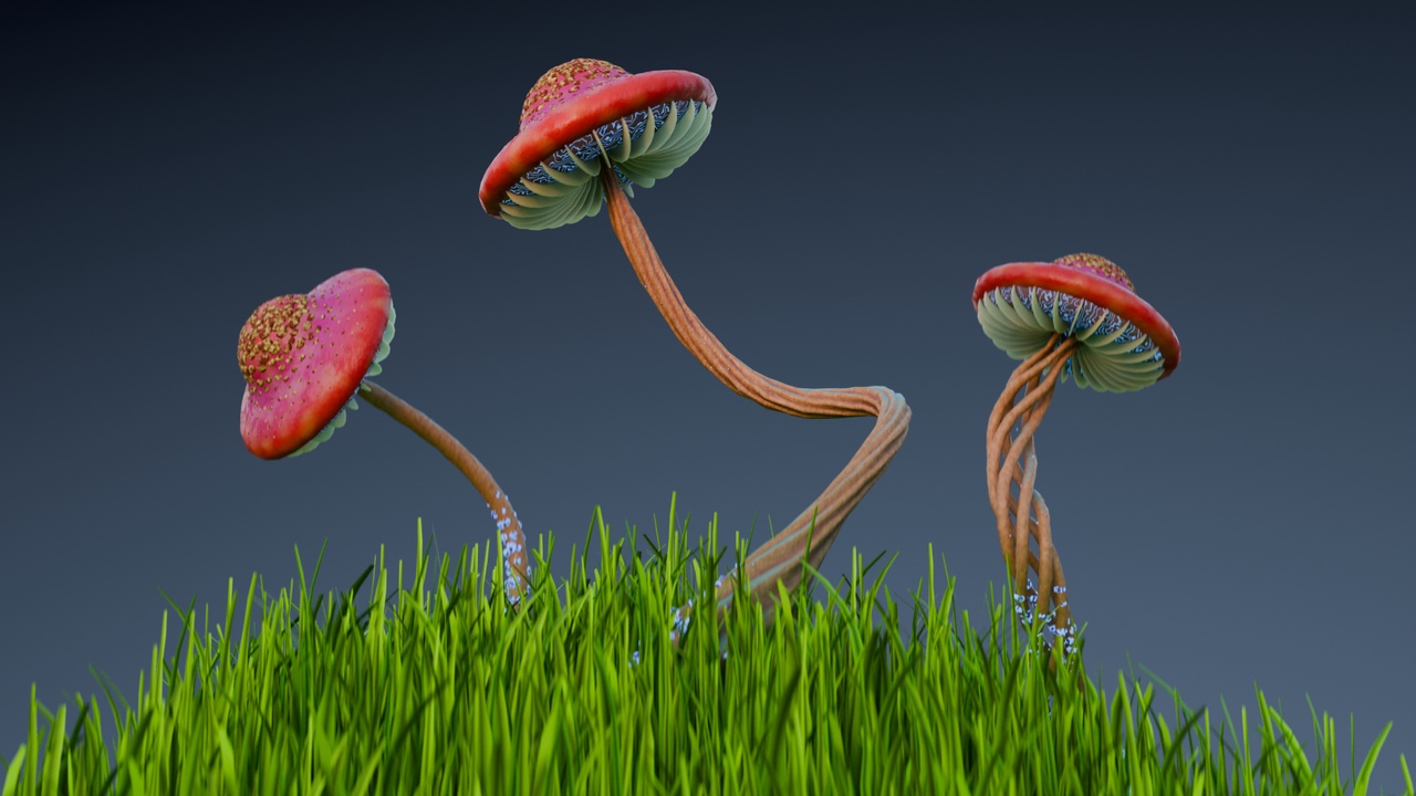 Media 1 for listing Stylized Mushroom Generator for Blender