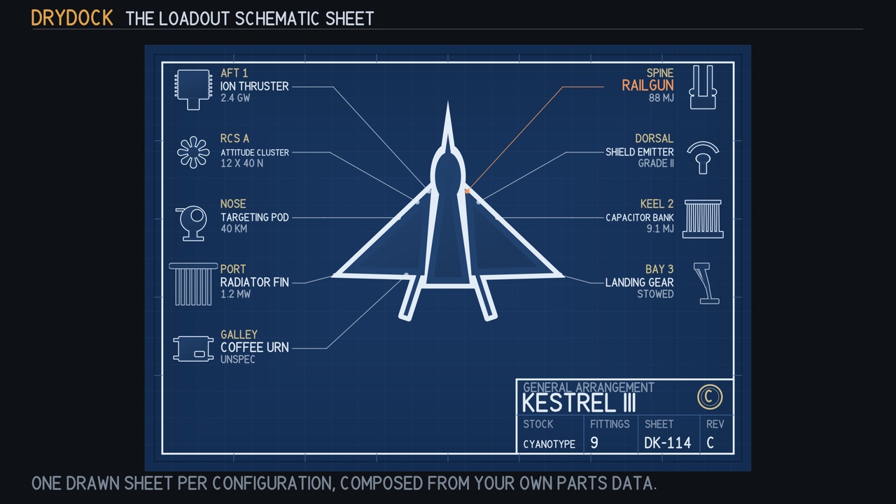 Media 1 for listing Drydock - Loadout Schematic Sheets Generated From Your Own Parts Data