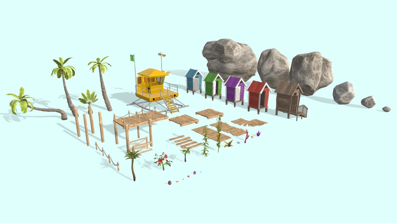 KEKOS Tropical Beach - Environment and Buildings 제품 등록을 위한 미디어 1개