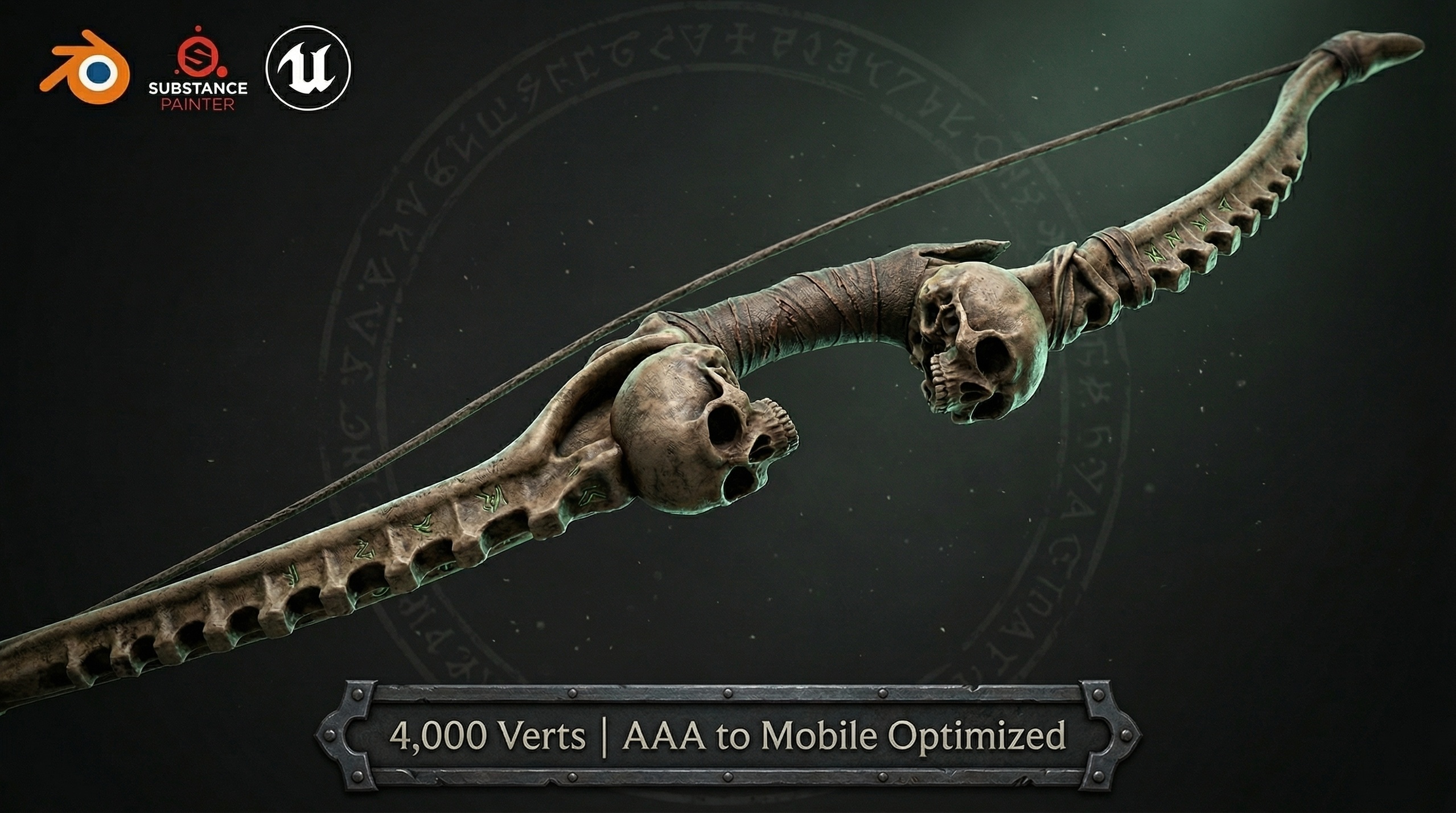 Media 1 for listing Grimbone Bow — Necromancer's Relic