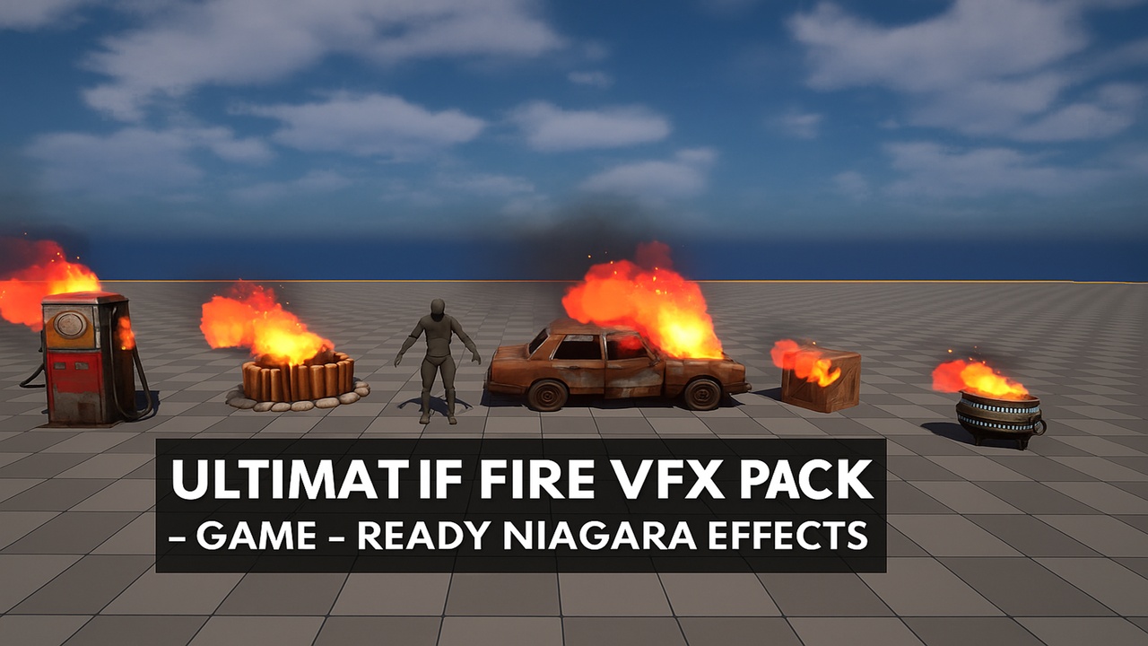 Media 1 for listing Ultimate Fire VFX Pack – Game-Ready Niagara Effects