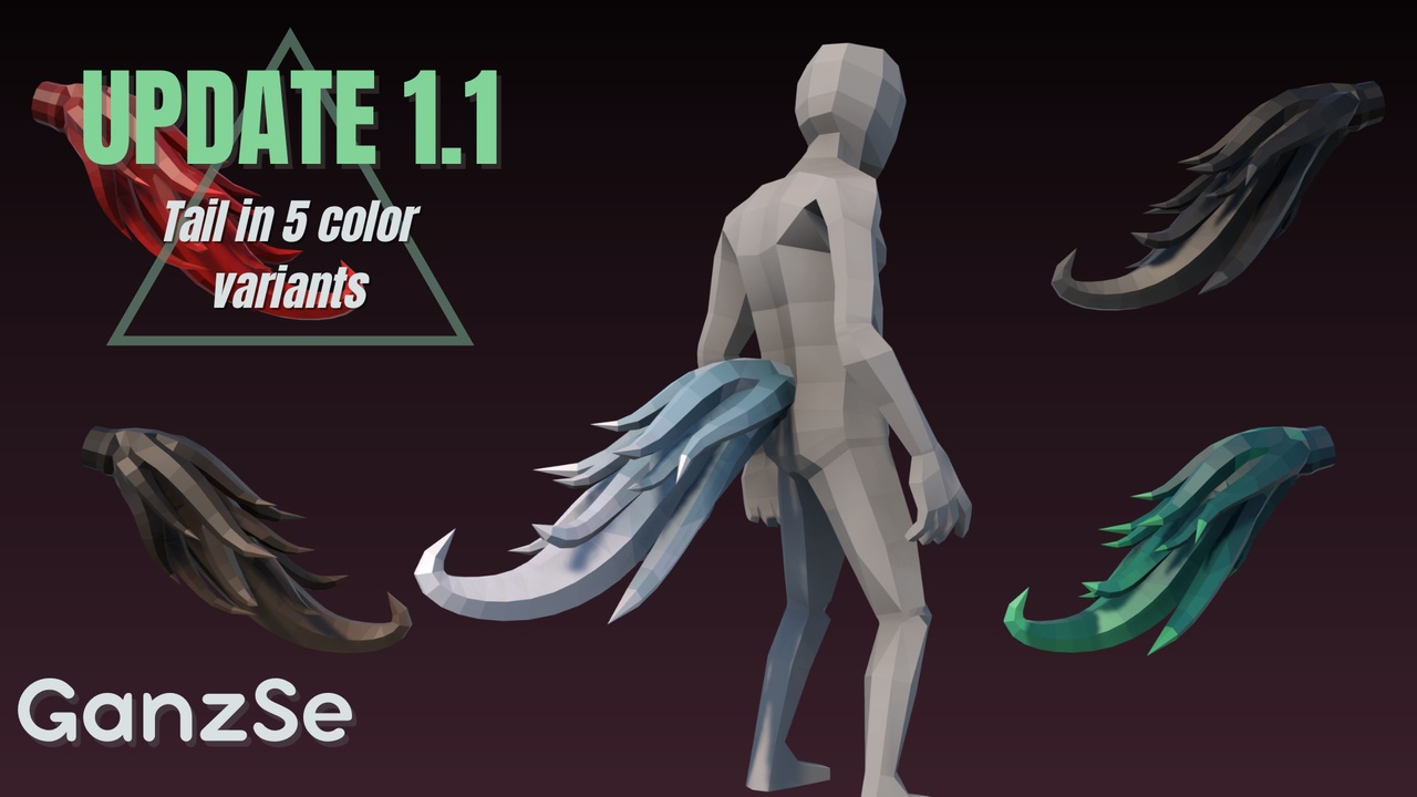 Media 1 for listing GanzSe FREE Character Accessories - Fantasy Low Poly Pack