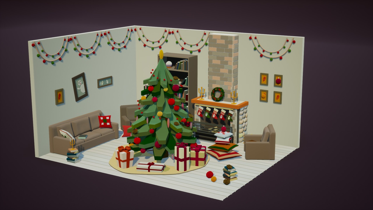 Low Poly Christmas Room  12 colors 제품 등록을 위한 미디어 1개