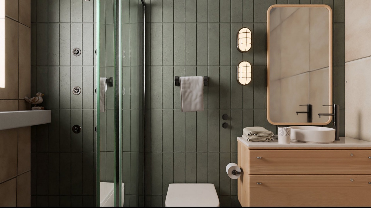 Media 1 for listing Green Bathroom - Interior Scene