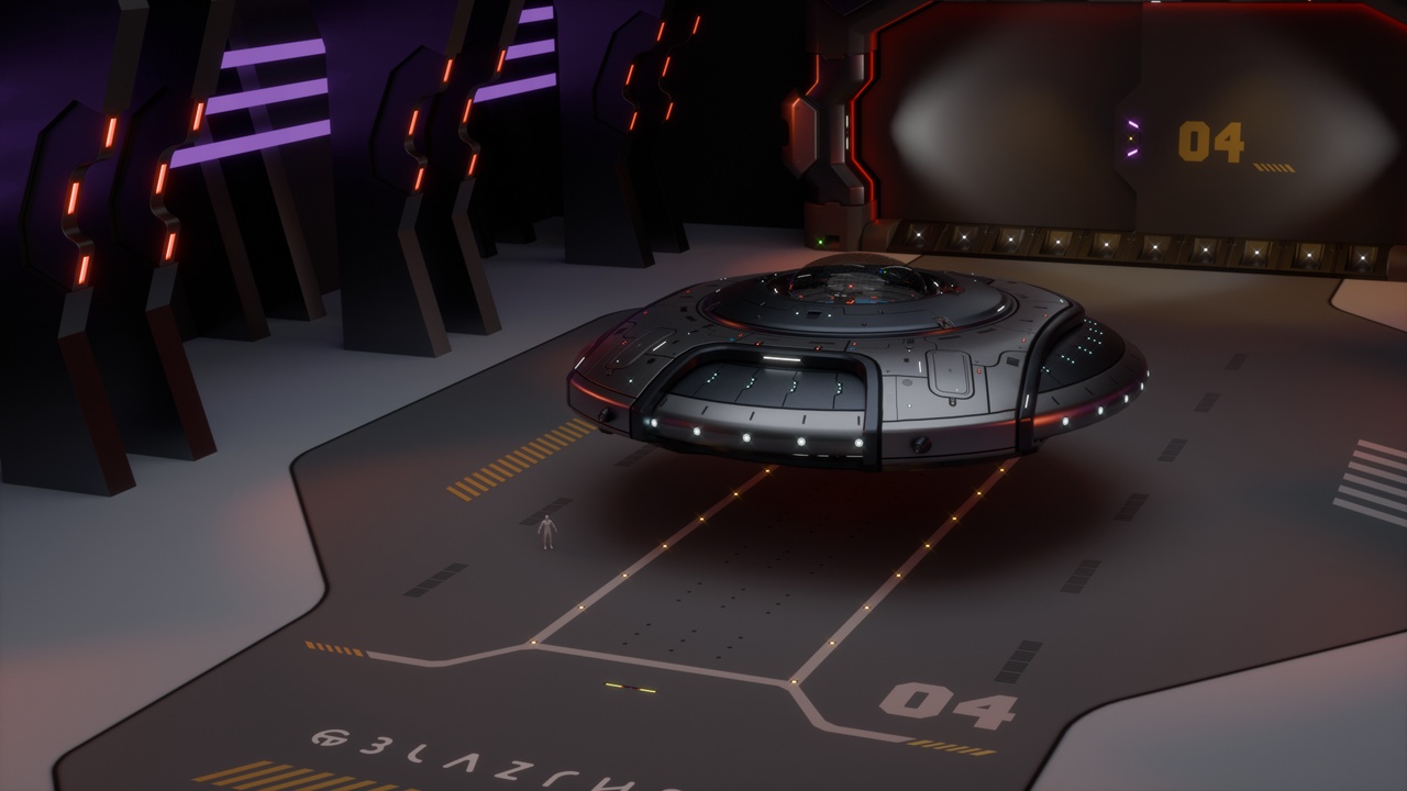 Media 1 for listing Oblasphere UFO type Spaceship 3D Model Low-poly 3D model