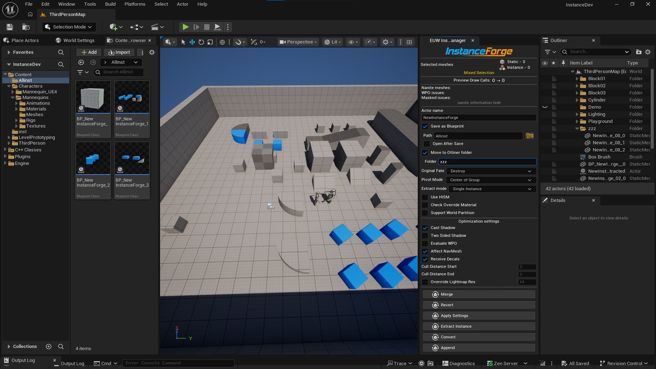 Media 1 for listing InstanceForge — Instance Management System for Unreal Engine 5