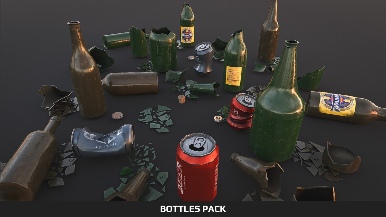 Media 1 for listing Bottle Pack - Broken Bottles, Cans & Glass (Trash)