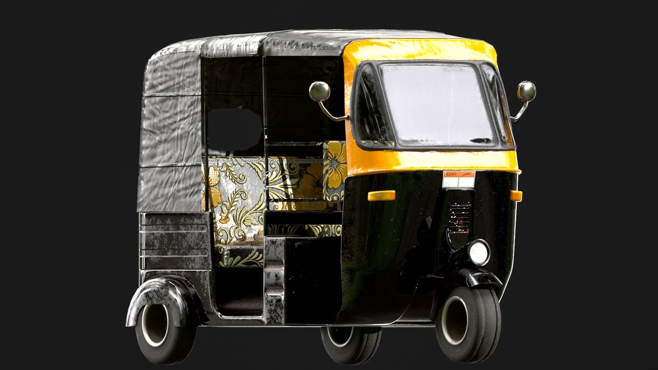 Media 1 for listing Egyptian Tuk Tuk – 3D Vehicle Asset
