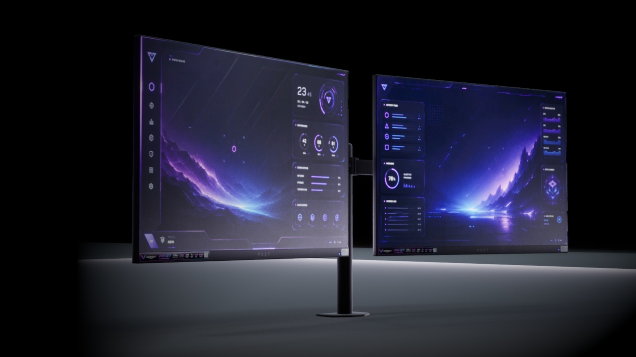 Media 1 for listing Dual Gaming Monitor Arm Setup