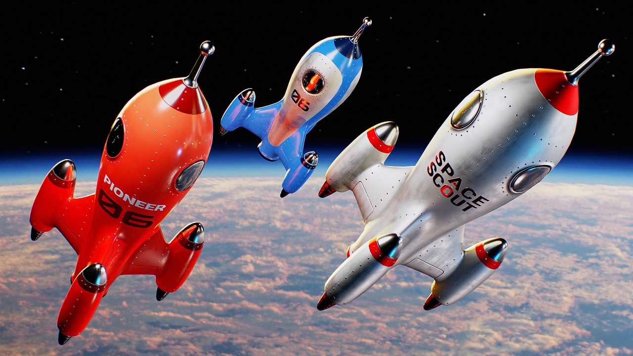 Media 1 for listing Stylized Rocket Toy