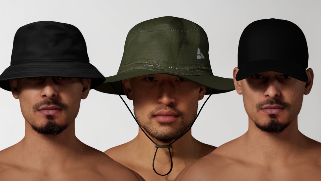 Media 1 for listing Realistic Casual Hats Pack - Metahuman Compatible