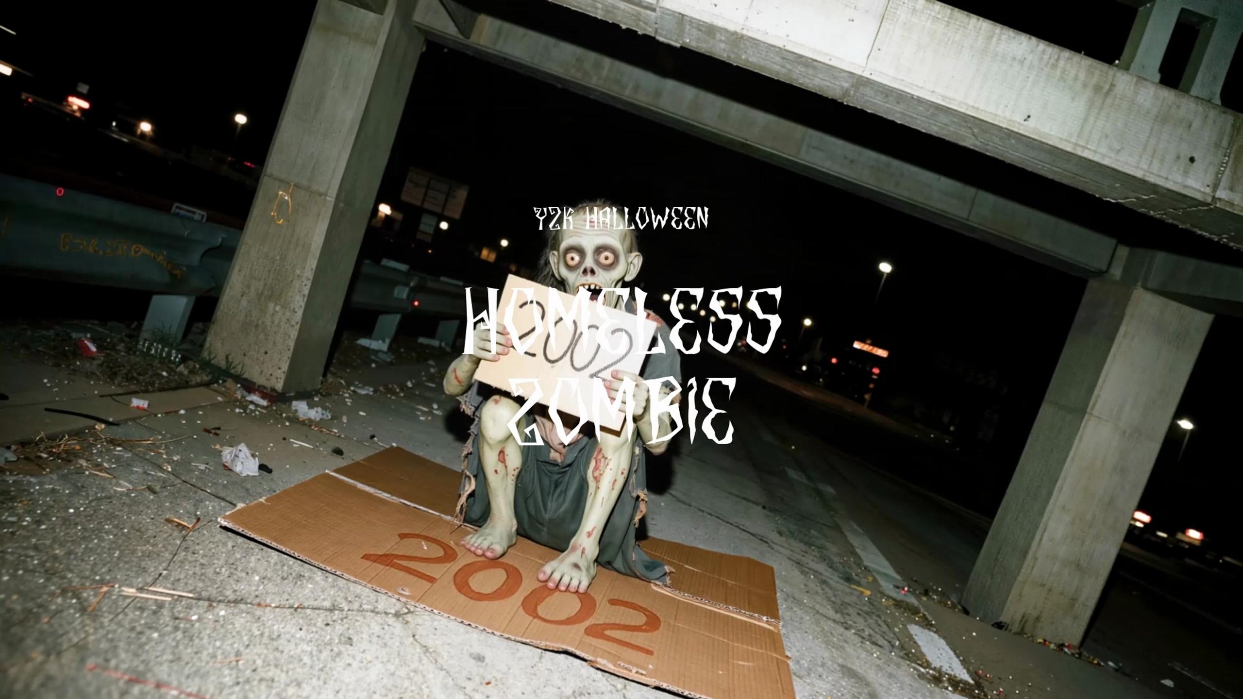 Media 1 for listing Homeless Zombie / Y2K Halloween