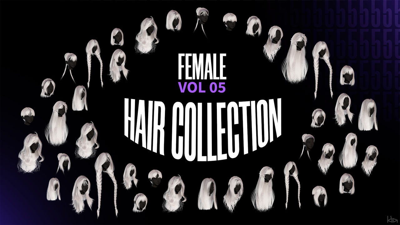 Media 1 for listing Female Hair Collection - Hair Pack 05