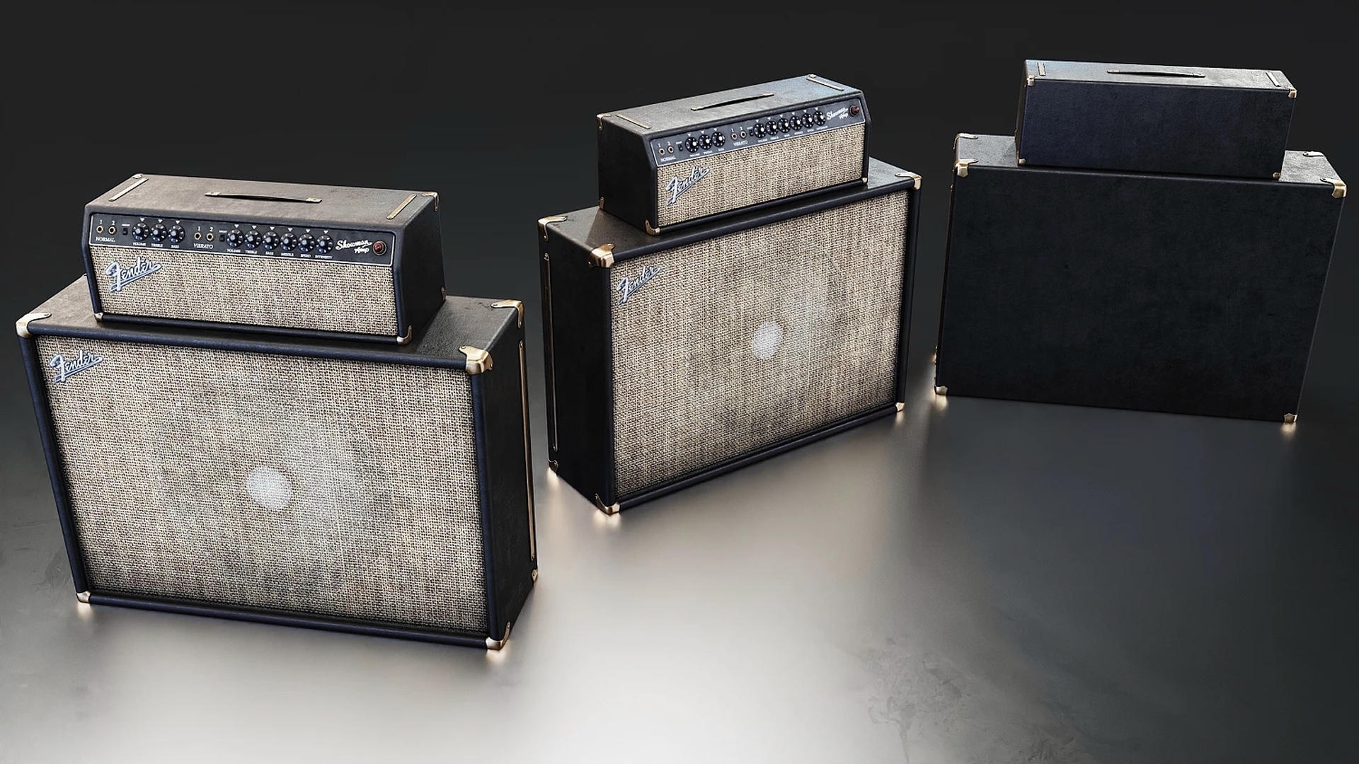 Vintage Guitar Amplifier Stack 3D Model | Fab
