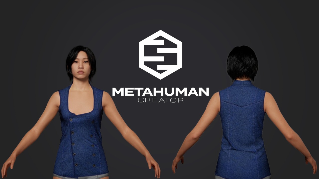 Media 1 for listing Crop Vest Outfit Metahuman Wardrobe cloth