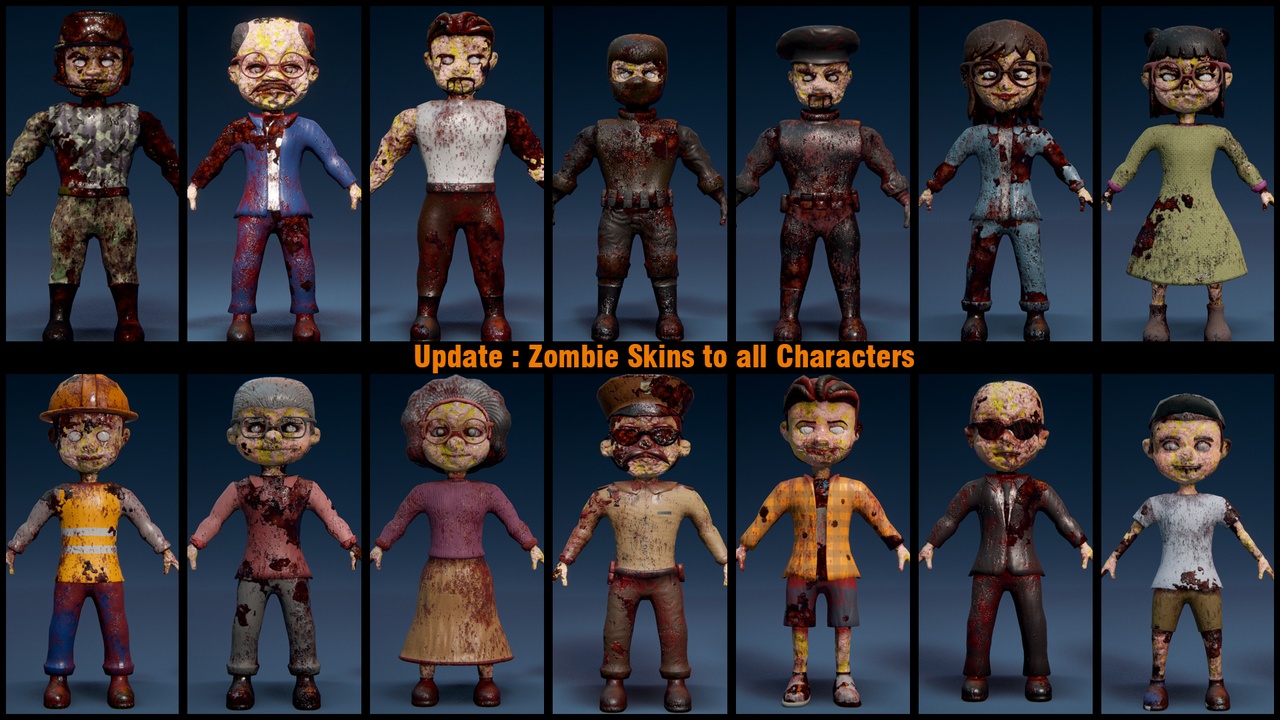 Media 1 for listing Toon City + 14 Characters + Zombie Skins
