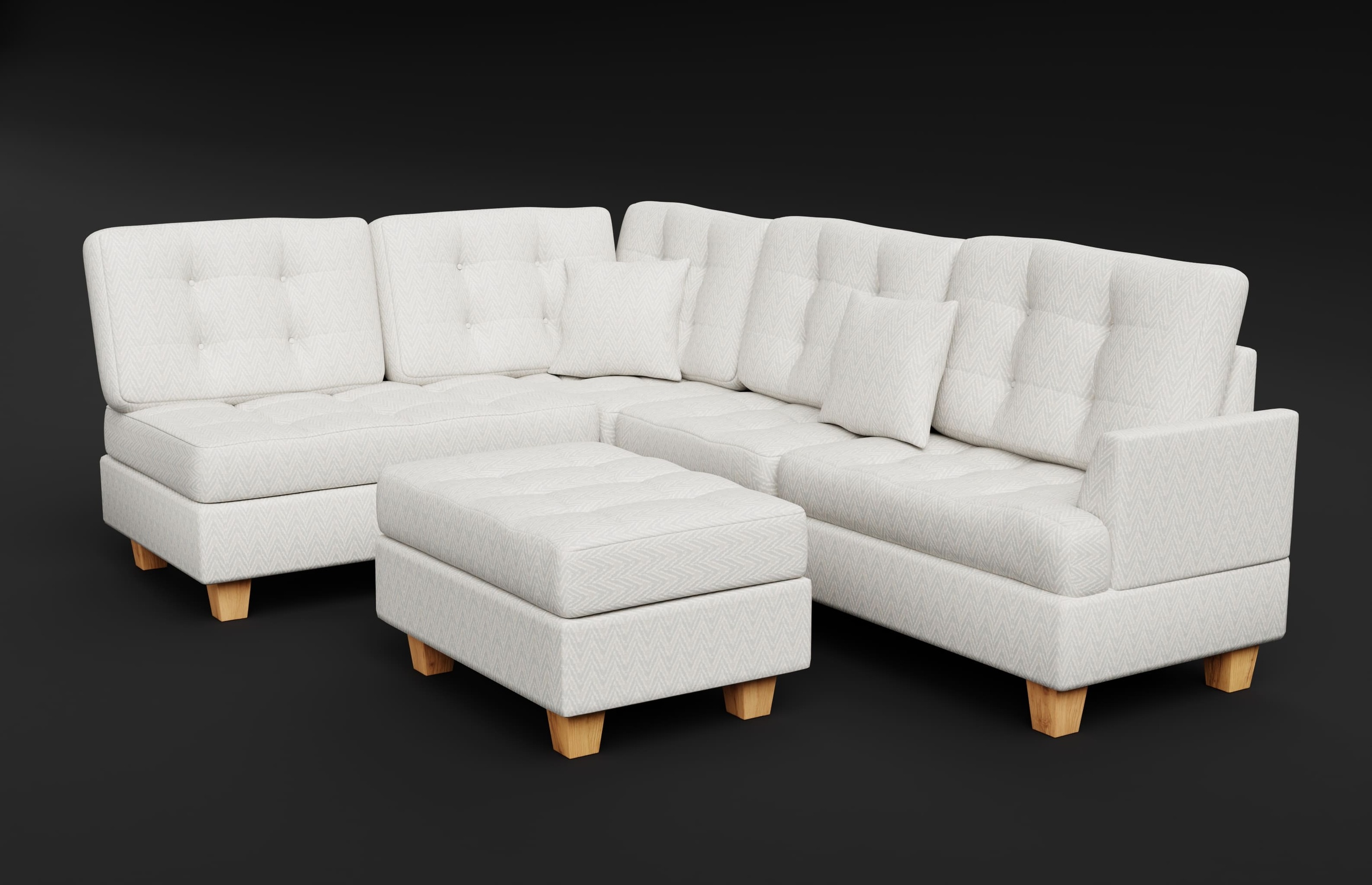 Media 1 for listing Tufted Fabric Sofa