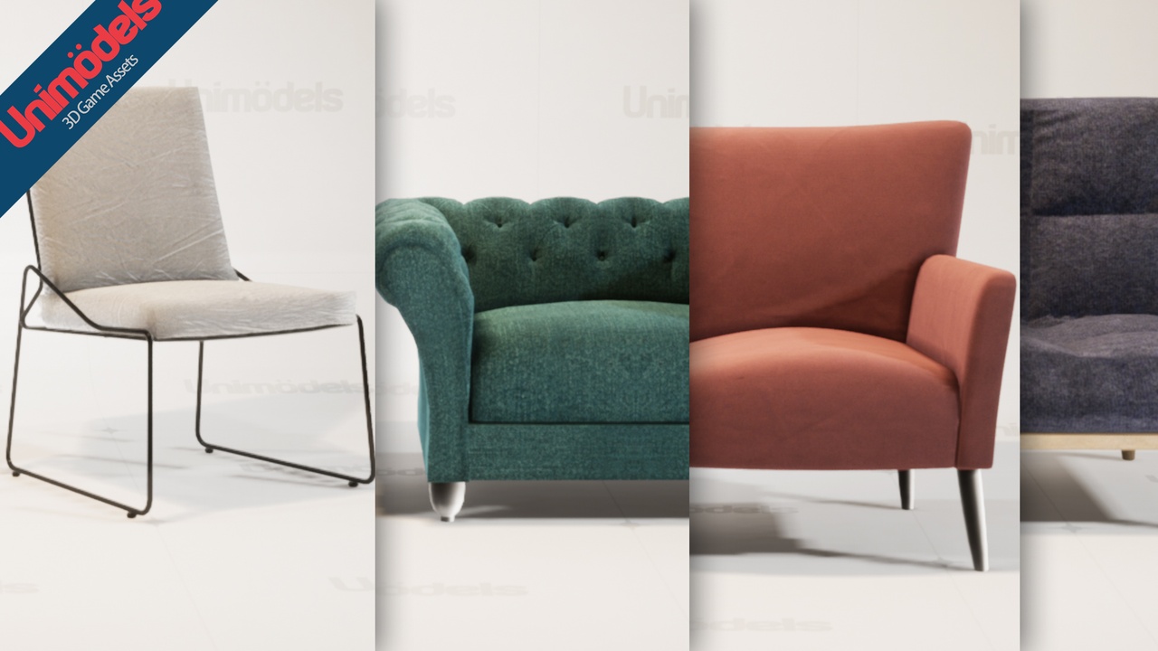 Media 1 for listing Modern Sofas Vol. 3 – Real-Time & VR Ready