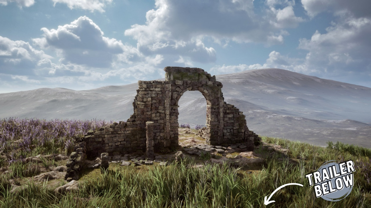 Ancient Ruins (Ruins, Ancient Ruins, Modular Ruins, Fantasy Ruins) 제품 등록을 위한 미디어 1개