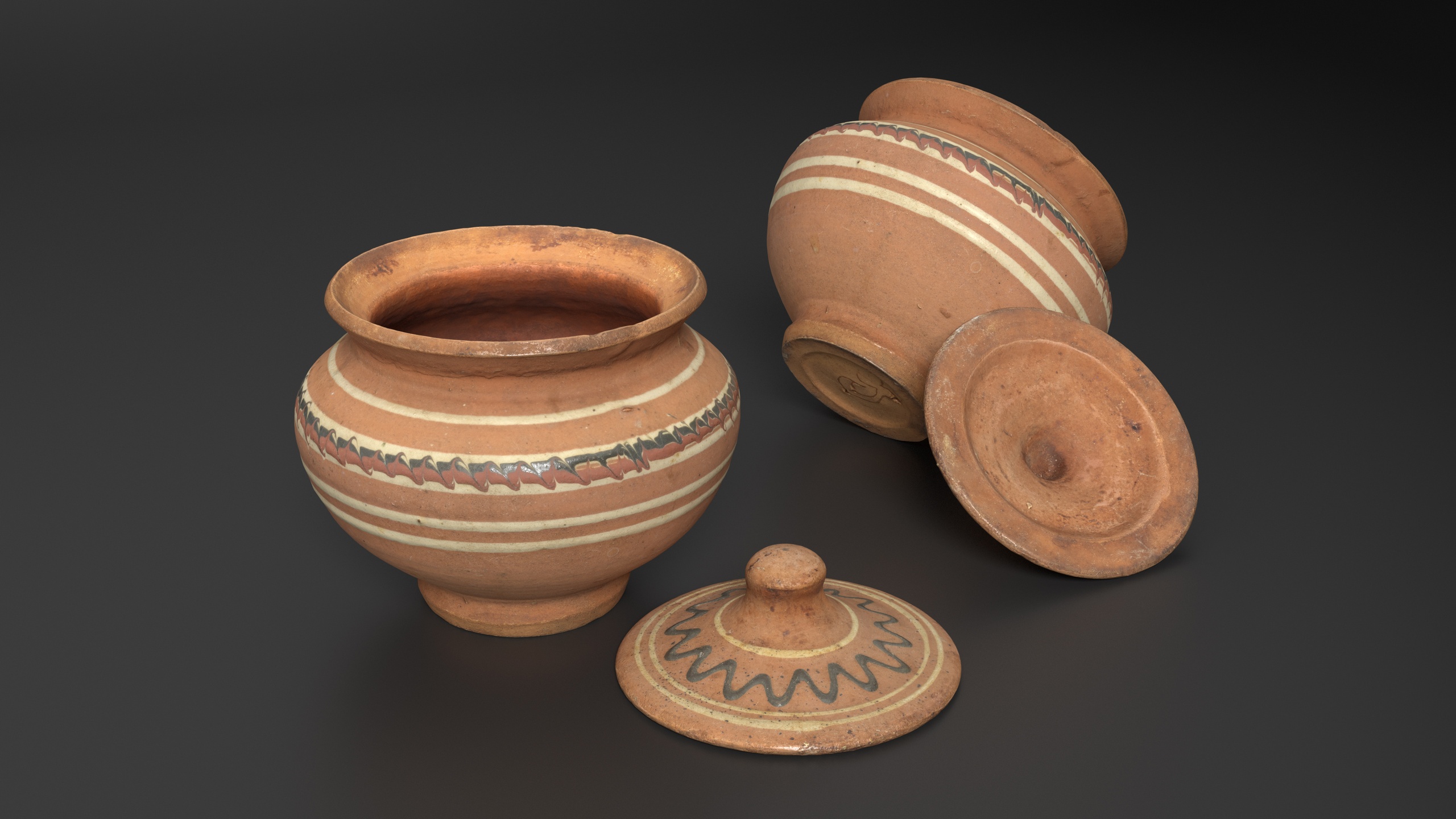 Media 1 for listing Antique Clay Pot with Lid