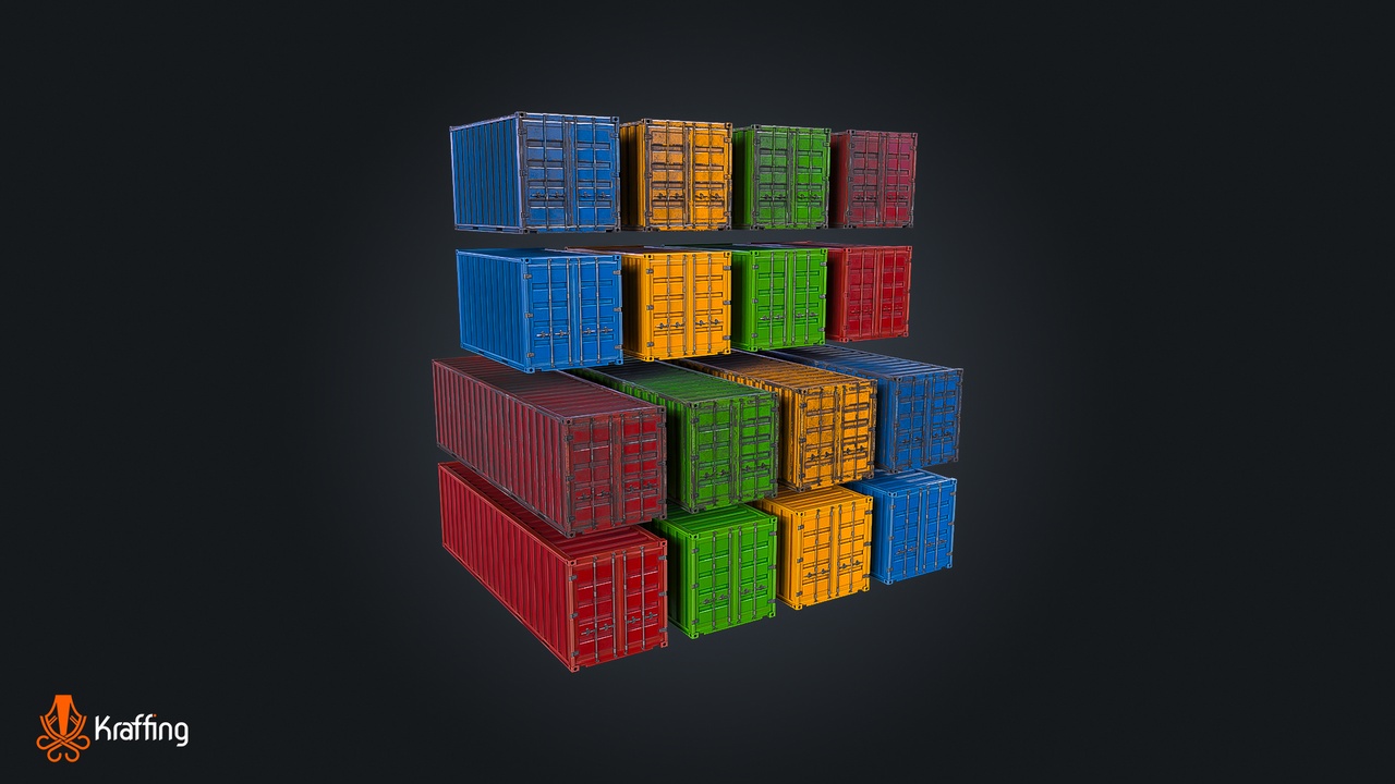 Media 1 for listing Container V3 - Industrial Storage – Game Ready PBR